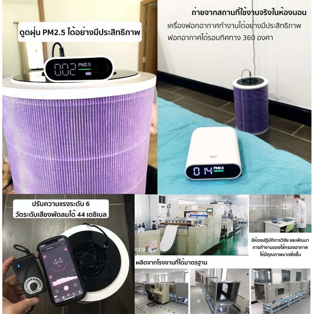 HEPA Air Filter Purifier ไส้กรอง เครื่องฟอกอากาศ รุ่น เครื่องฟอกอากาศทำเองง่ายๆ สามารถใช้องค์ประกอบตัวกรอง Mi 1 2 3 2S รูปที่ 2