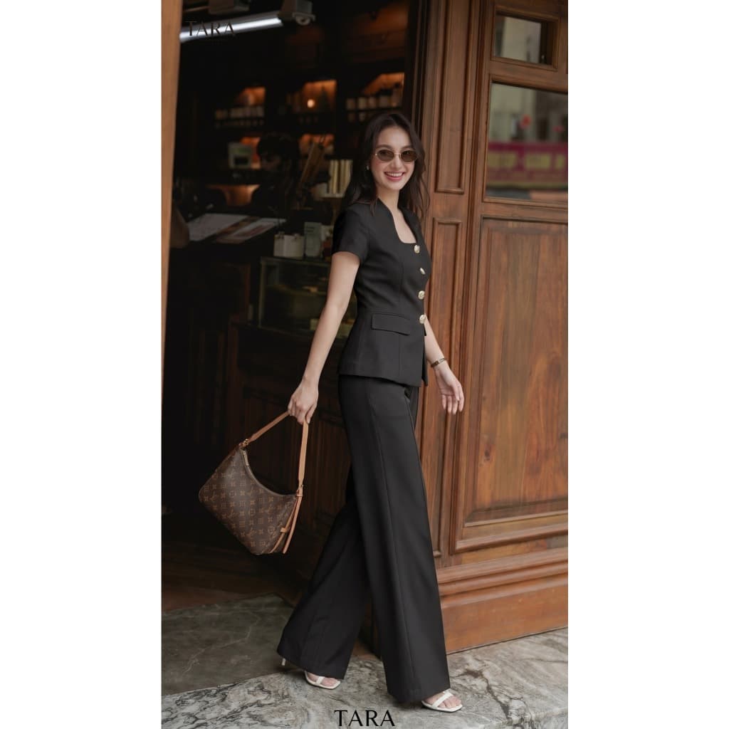 Tarastore ชุดเซ็ตสีขาว ใส่แล้วดู ลุคผู้ดี #H564 รูปที่ 3