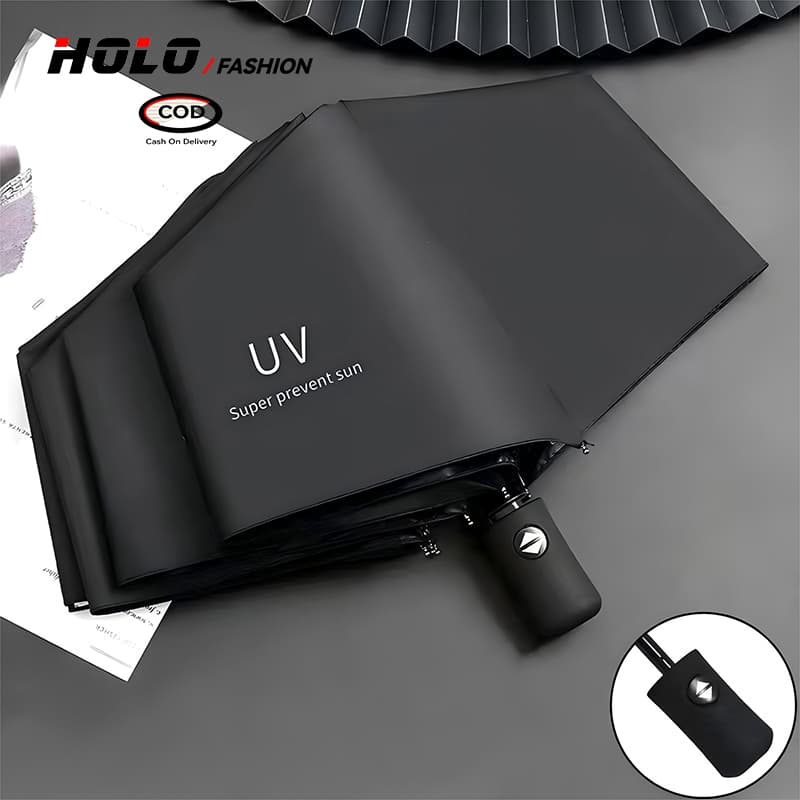8 ก้านร่ม อัตโนมัติ ร่มพับ ร่ม UV เหมาะสำหรับ วันที่ฝนตก วันที่แดดจ้า ร่มสำหรับสองท่าน รูปที่ 8