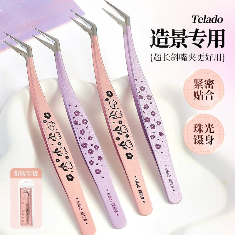 แหนบปลายงอ Telado สำหรับคีบสติกเกอร์ แต่งสมุดบันทึก DIY เครื่องเขียนน่ารัก รูปที่ 1