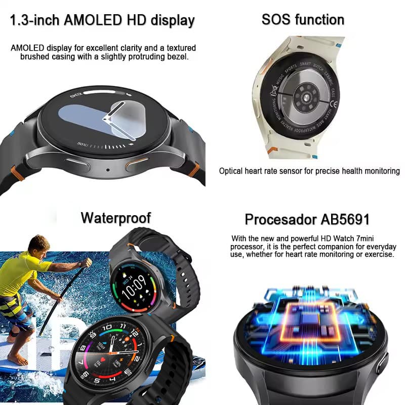 For Galaxy Watch 7 Ultra Smart Watch Men women Custom Dial HD AMOLED Voice Call GPS Sport Fitness Watches New Smartwatch รูปที่ 5