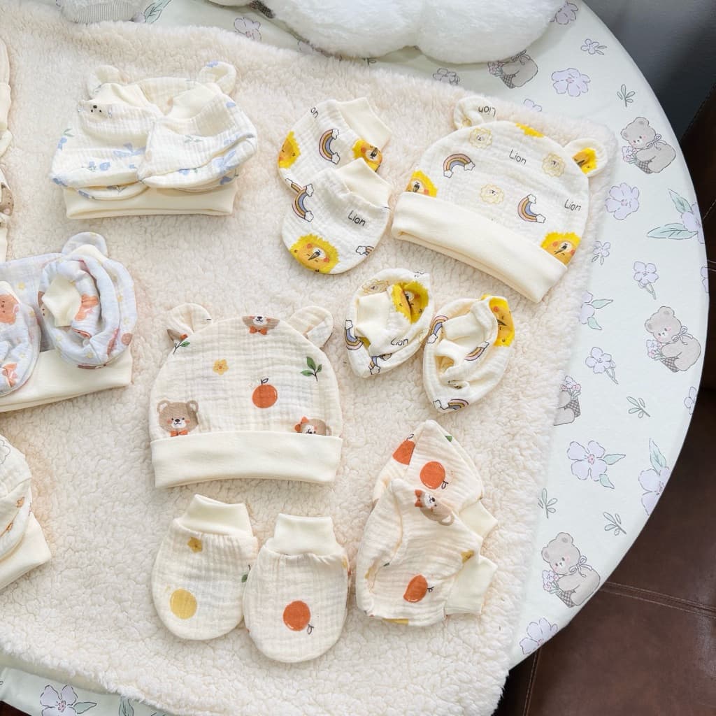 A01เซ็ตหมวก-ถุงมือ-ถุงเท้า3Dพี่หมีน่ารักตัดเย็บในประเทศไทยคนไทยผลิต รูปที่ 3