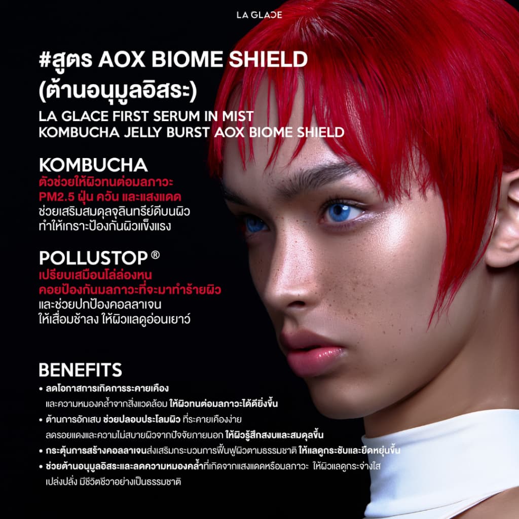 LA GLACE FIRST SERUM IN MIST JELLY BURST|เจลลี่เซรั่มสเปรย์ลากลาส4IN1บูสต์ความชุ่มชื้น&ซ่อมหน้าหยือ รูปที่ 6