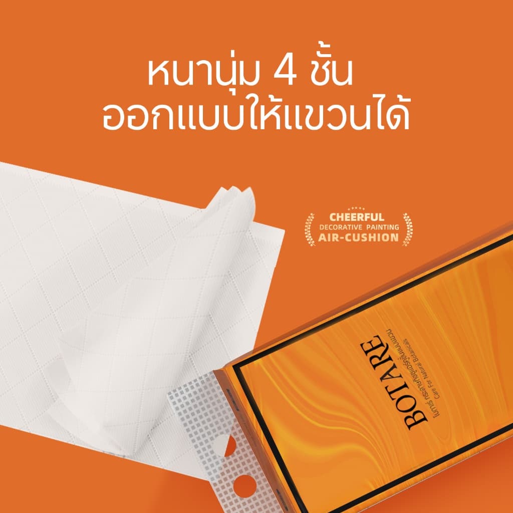 Botare ทิชชู่เช็ดปาก หนา 4 ชั้น 1280 แผ่น เช็ดหน้าได้ หนานุ่ม ไม่ยุ่ยง่าย ทิชชู่ห่อ กระดาษทิชชู่แบบแขวนแผ่นใหญ่ รูปที่ 5