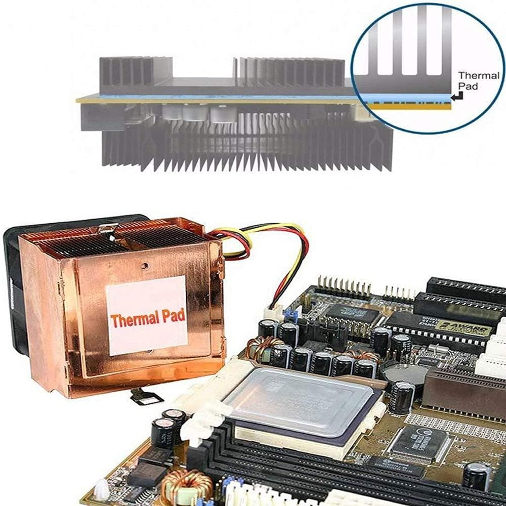 2 เม็ด แผ่นระบายความร้อน cpu 10x10 ซม. แผ่นระบายความร้อนซิลิโคน ซิลิโคนแผ่นระบายความร้อน การ์ดจอ Cooling Thermal Pad รูปที่ 5