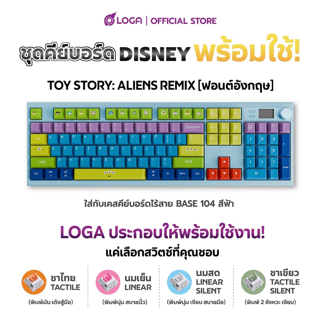 LOGA : ชุดคีย์บอร์ด DISNEY พร้อมใช้งาน รูปที่ 4