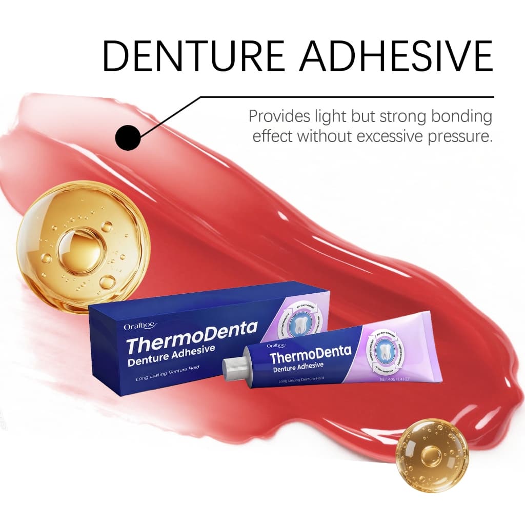 Oralhoe ครีมกาวติดฟันปลอม 40g สูตรเมนทอล ยึดติดแน่นมั่นคง ไม่ระคายเคือง ให้ความสบายยาวนานตลอดวัน รูปที่ 5