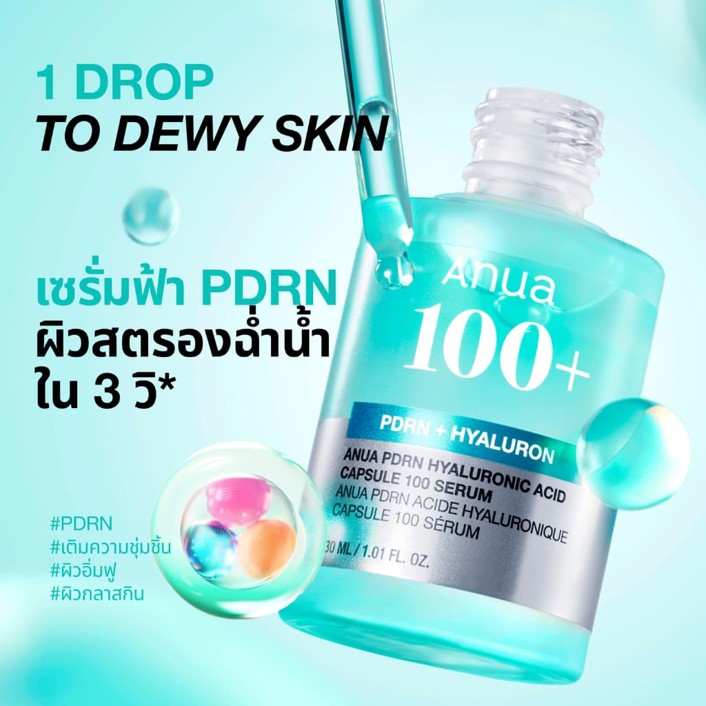 Anua PDRN Hyaluronic Capsule Serum อานัว เซ็ตเซรั่มฟ้า PDRN 30ml 2 ชิ้น รูปที่ 2