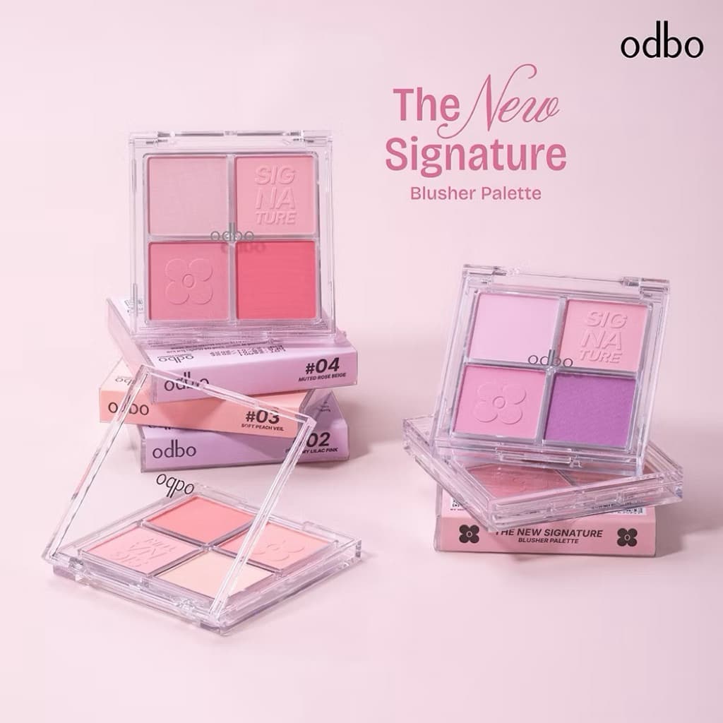 สีใหม่ ‘ODBO THE NEW SIGNATURE BLUSHER PALETTE พาเลทบลัช• รูปที่ 7