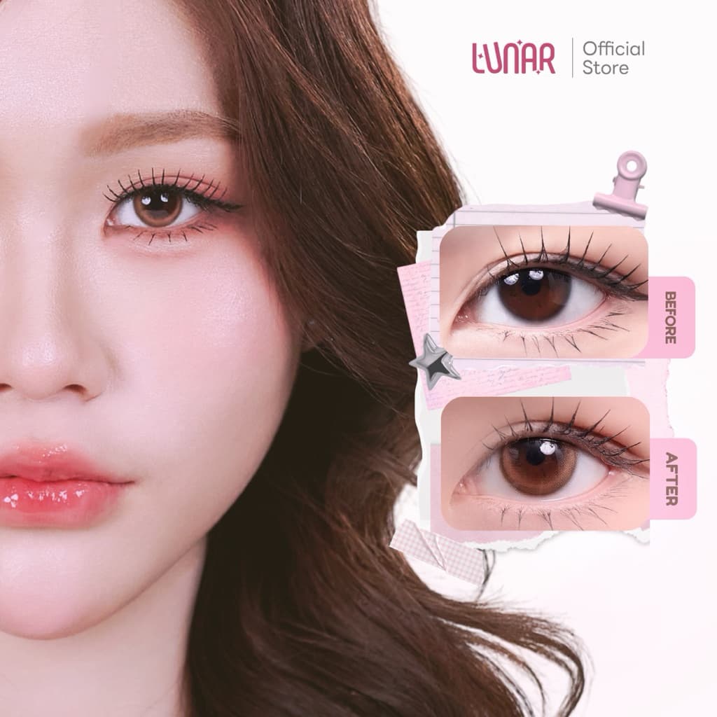 LUNAR - Triple Chocolate คอนแทคเลนส์สีนํ้าตาลราย1เดือน พร้อมแถมตลับและอุปกรณ์ รูปที่ 2