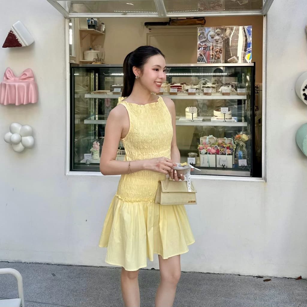 3pcs.basket Soufflé Dress เดรสสั้น รูปที่ 9