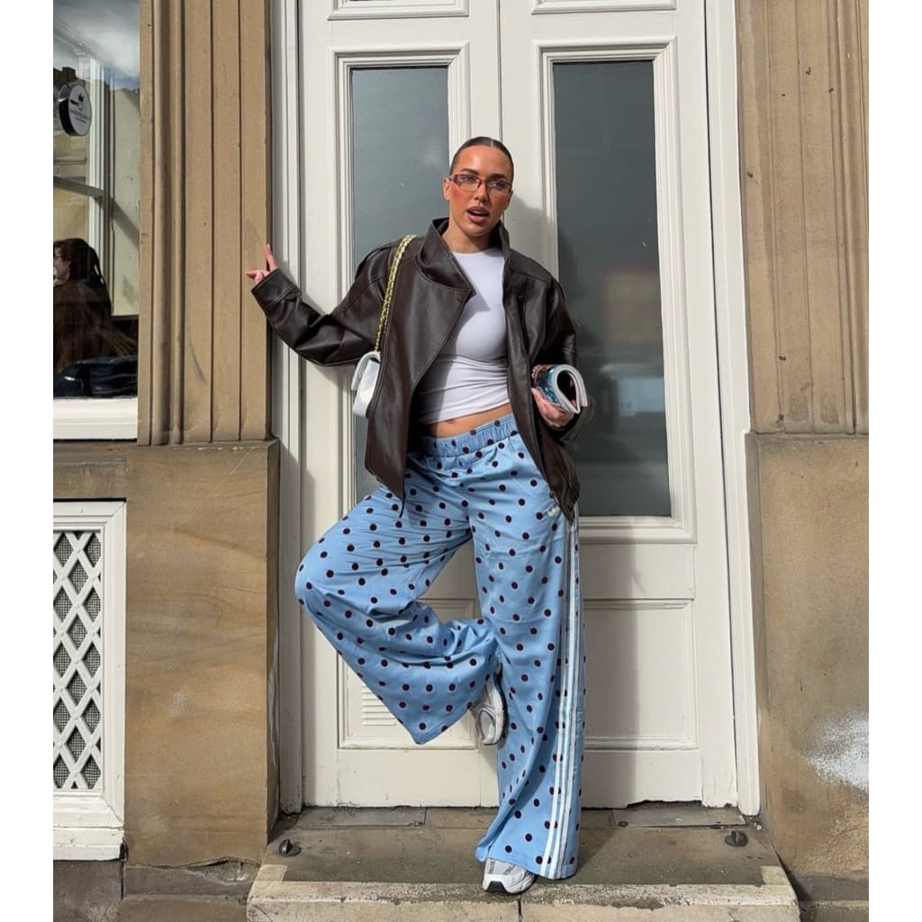 AD Polkadot pant " กางเกงขายาว พิมพ์ลาย ลวดลายจุด สีสัน ชัดเจน เนื้อผ้าดีมีน้ำหนักทรงสวยมากๆคะ รูปที่ 5