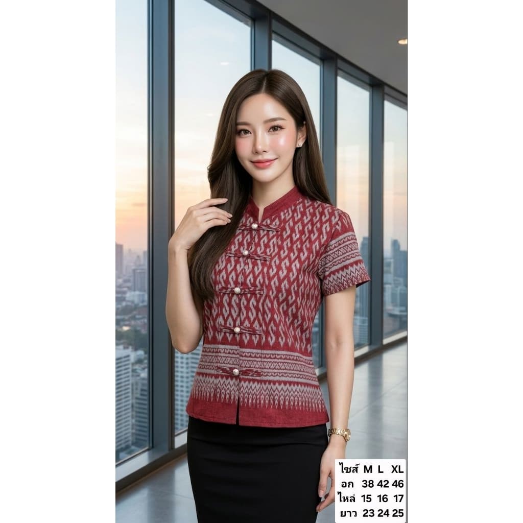เสื้อคอจีนผ้าฝ้ายเชียงใหม่ รูปที่ 7