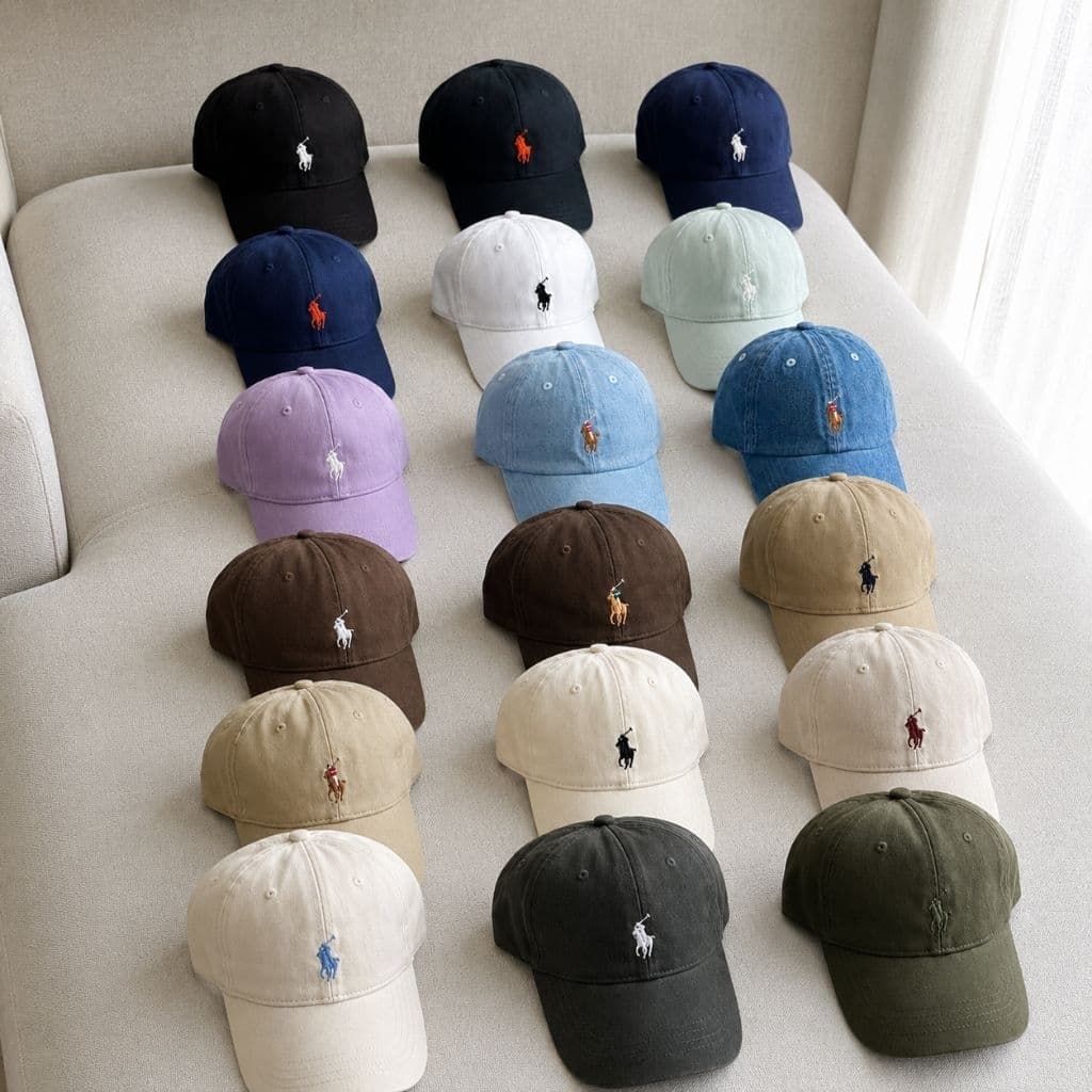หมวกโปโล Polo 100% ผู้ชาย/ผู้หญิง ทรงเบสบอล ปรับสายด้านหลัง รูปที่ 3