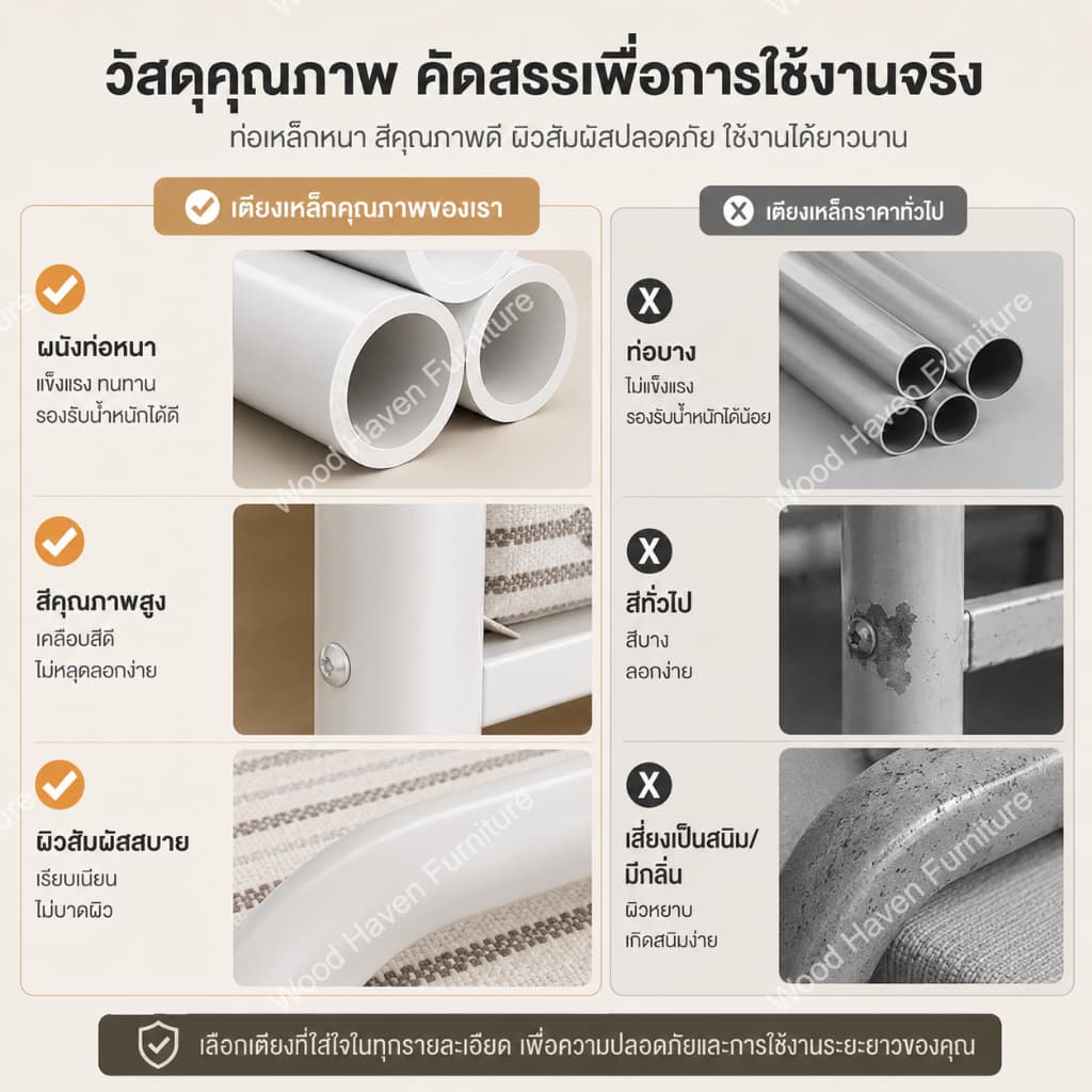 WHF เตียงพับได้ เตียงเหล็ก เตียงเดี่ยวพับได้ พับเก็บได้ ไม่ต้องติดตั้ง พกพาสะดวก แข็งแรง รูปที่ 9