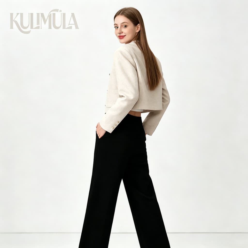 KULIMULA Jolin Blazer Blazer สไตล์เกาหลี เสื้อครอปเบเซอร์ YD38 รูปที่ 5