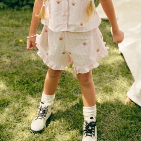 lookbookpetite x saeson | camping shorts สี pink daisy field รูปที่ 1