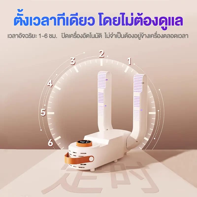 รับประกัน 10 ปี เครื่องอบรองเท้า ฆ่าเชื้อโรค 99.99% กำจัดกลิ่น Shoes Dryer พับได้ แห้งเร็ว เครื่องเป่ารองเท้า รูปที่ 9