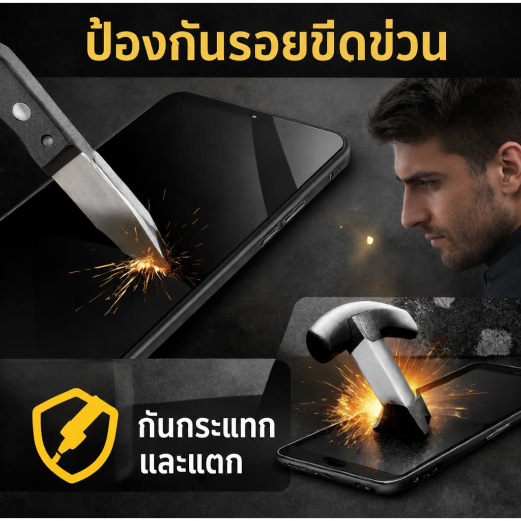 ฟิล์มกระจก เต็มจอ สำหรับ Xiaomi กันมองกันเสือก PVT รุ่น 13T 12T 11T 15T Pro 17T Poco C81 C71 รูปที่ 5