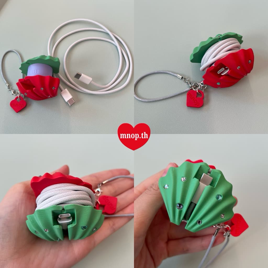 Cable Organizer Seashell Tiara ที่เก็บสายชาร์จหัว Type C / lightning / หูฟัง / 3mm รูปที่ 3