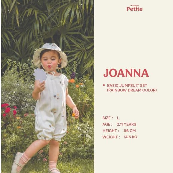 lookbookpetite x saeson | basic jumpsuit set สี rainbow dream, pink daisy field, Golden daisy field, finding rainbow รูปที่ 7
