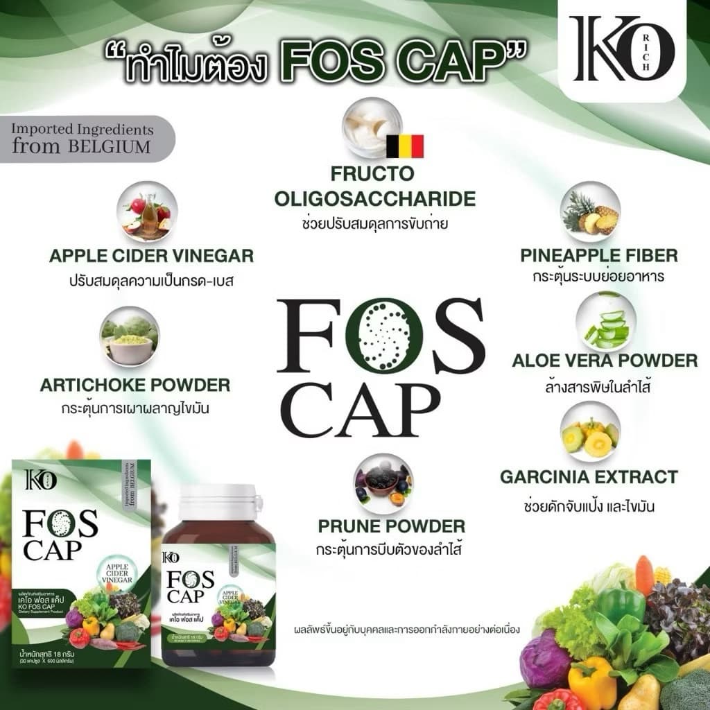 ไฟเบอร์เม็ด FOS CAP เคโอริช Korich รูปที่ 4