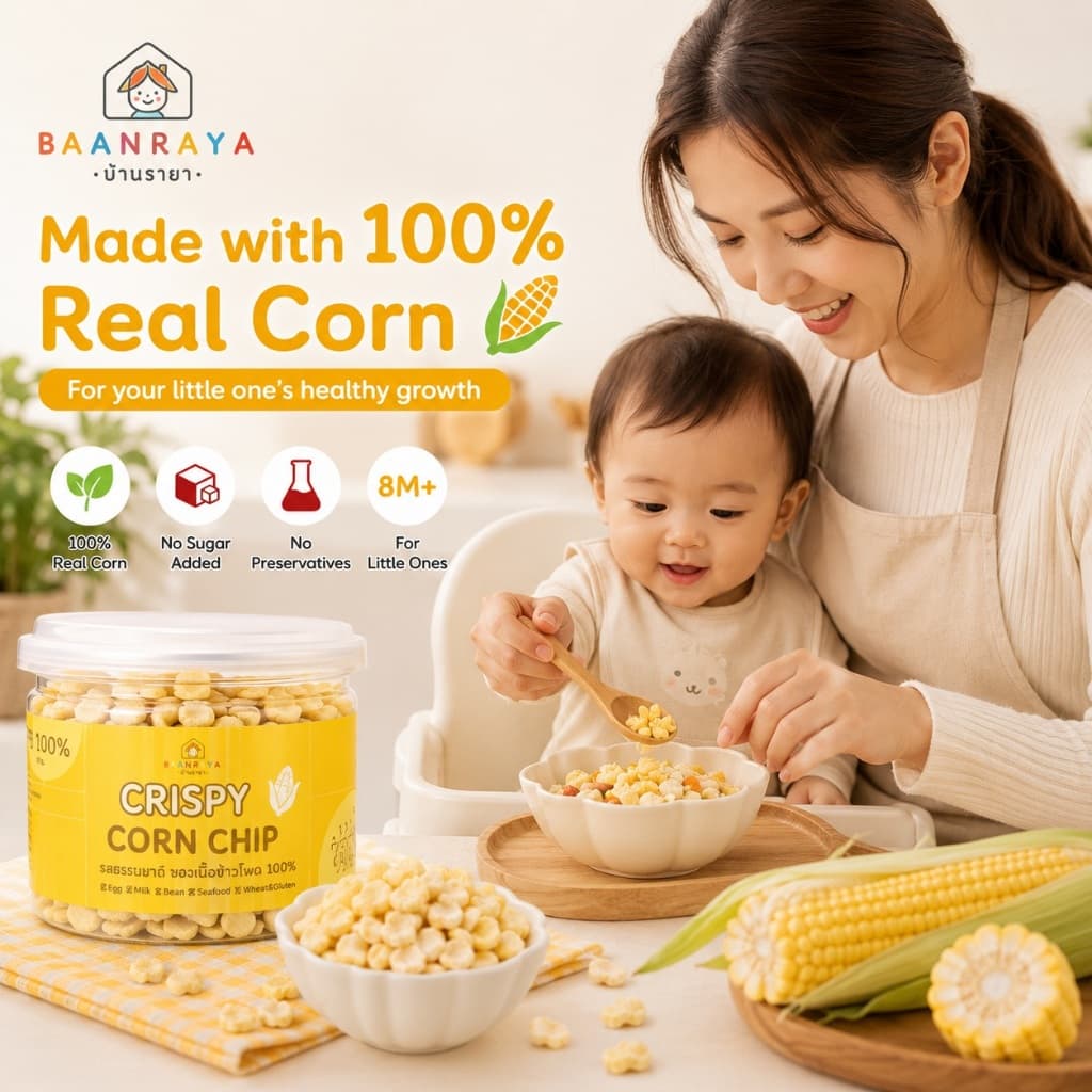ตัวช่วยเด็กทานผลไม้ Crispy Fruit Chip 8M+ ขนมเด็ก ผักผลไม้ฟรีซดราย Finger Food BLW ไม่เติมน้ำตาล Baan Raya รูปที่ 9