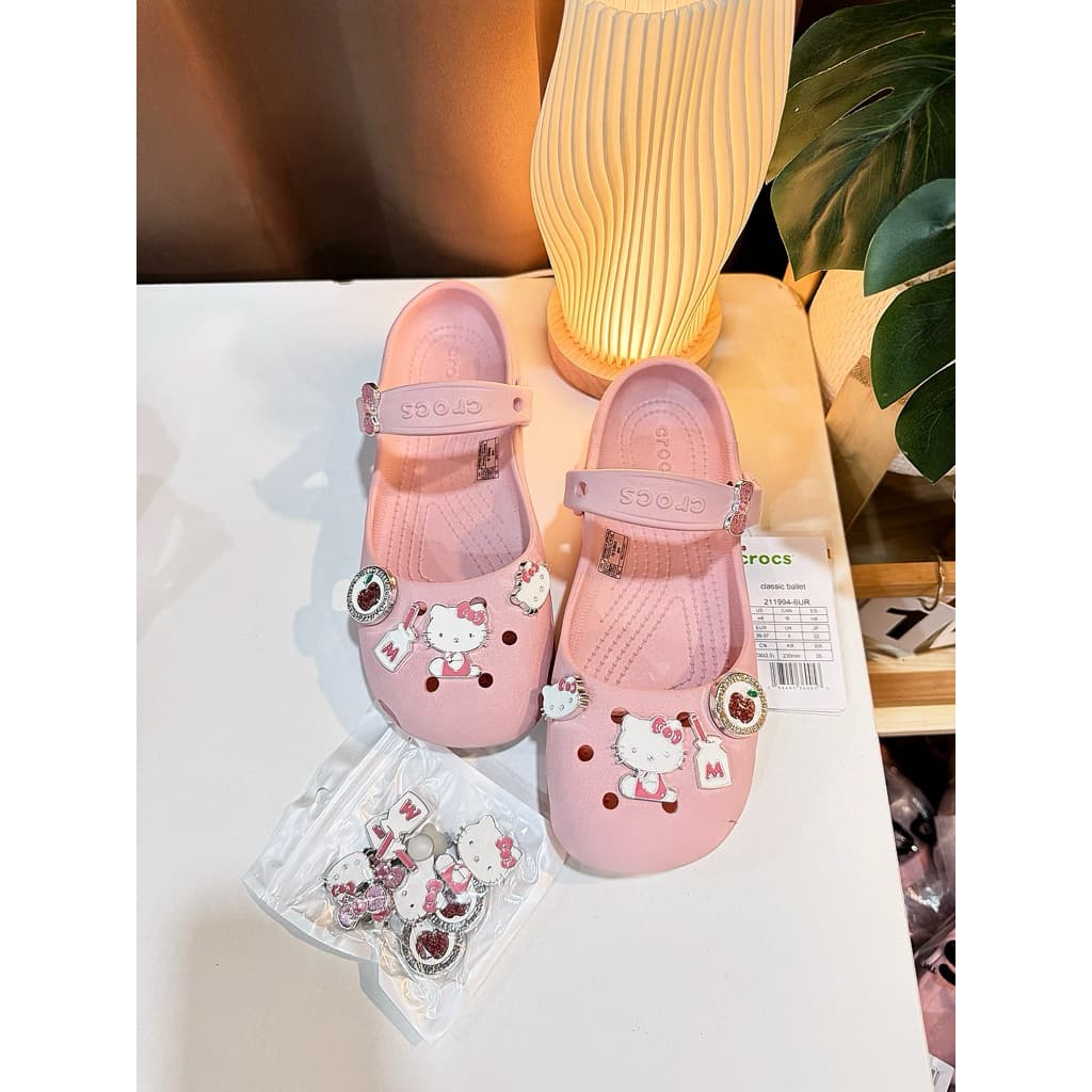 รองเท้าCrocs ทรงบัลเล่ต์ สีชมพู แท้เมคอินเวียดนาม ฟรีตัวติด!!! รูปที่ 6