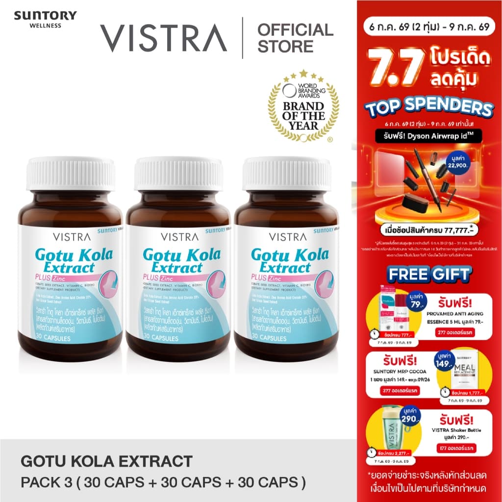 Vistra Gotu Kola Extract Plus Zinc 16.5g รูปที่ 1