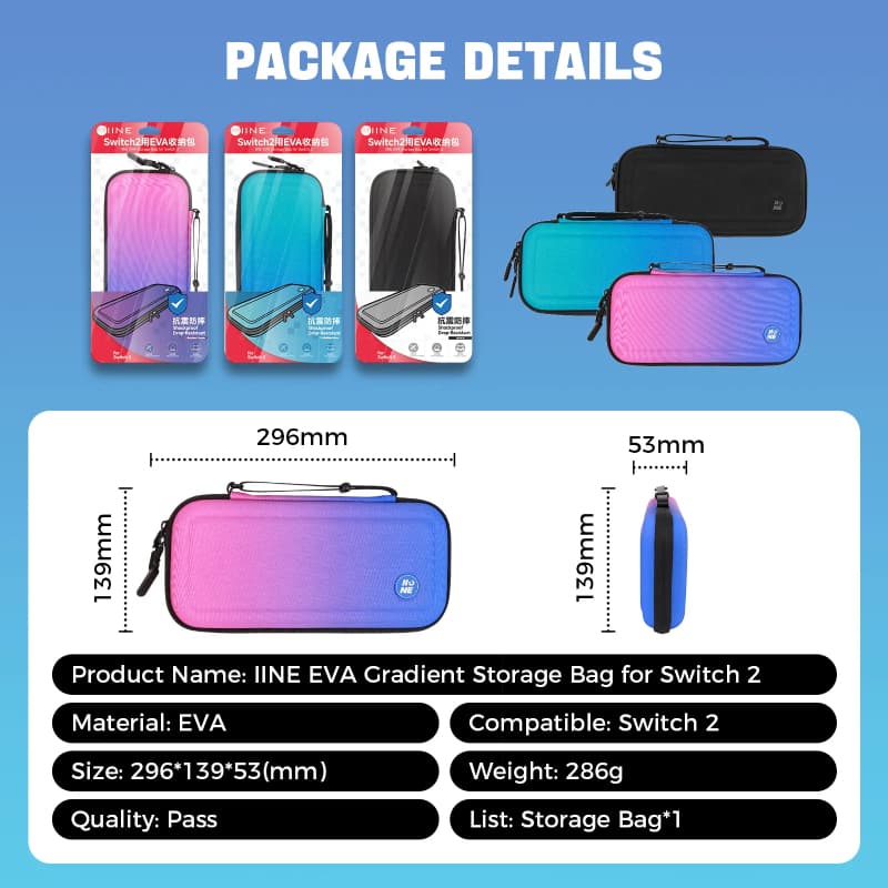 IINE L1066, L1067, L1068 EVA Storage Bag for Nintendo Switch2 : กระเป๋าใส่เครื่อง นินเทนโดสวิทซ์2 รูปที่ 5