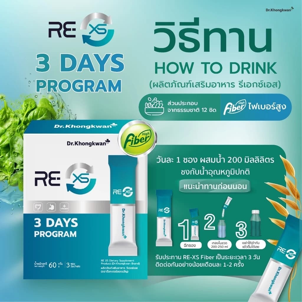 Dr.Khongkwan ดร.ของขวัญ RE XS รีเซ็ตระบบ 3 Day Program & The Skn 101 รวม 3 สูตร รูปที่ 3