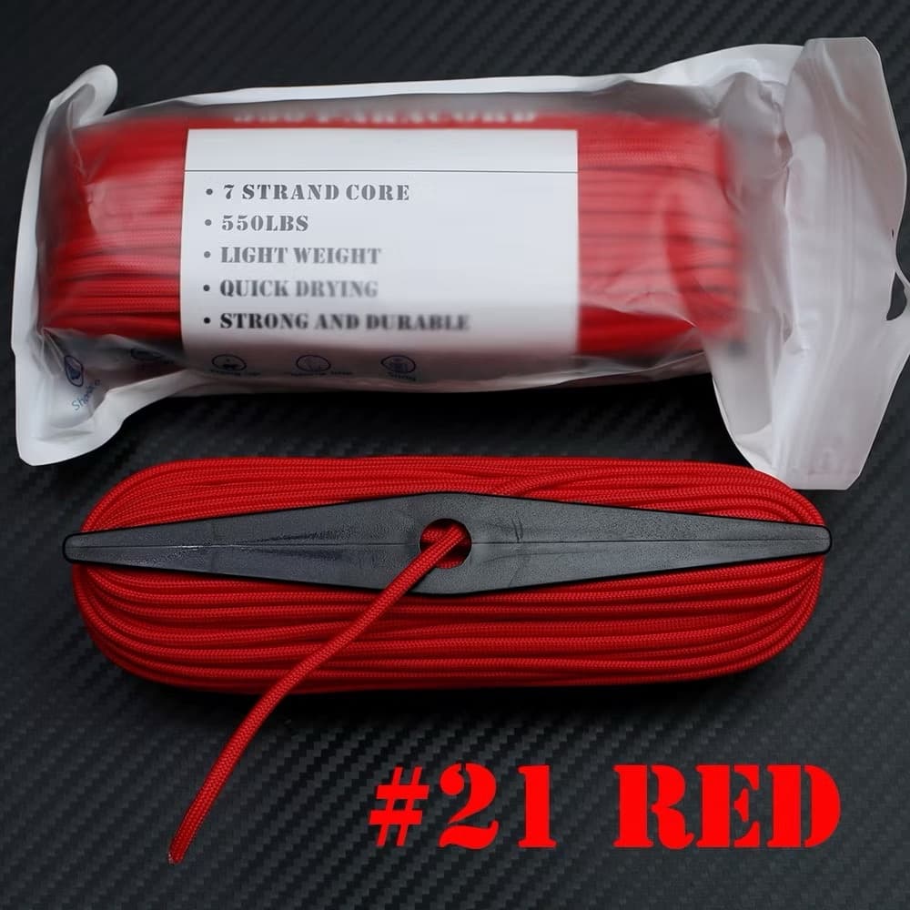 SOLID COLOR เชือกพาราคอร์ด PARACORD 550 สีล้วน ยาว 100 ฟุต รูปที่ 2