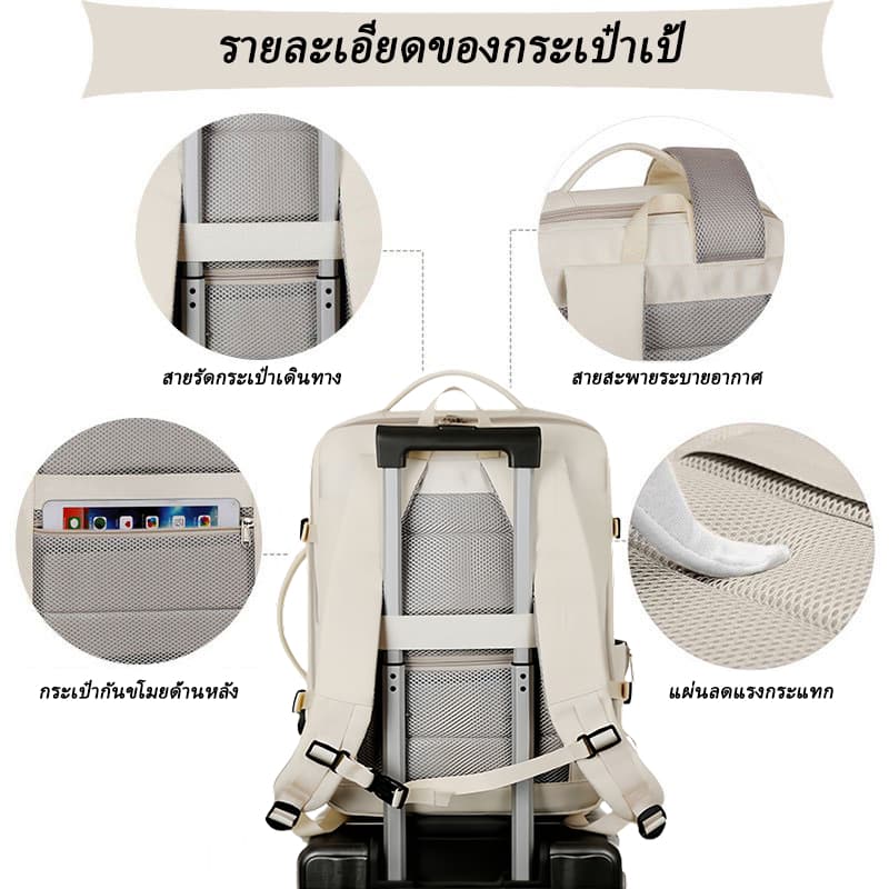 สุภาพสตรีขนาดใหญ่ความจุเดินทางกระเป๋าเป้สะพายหลังเดินป่ากลางแจ้งผู้ชายขยายกันน้ำกระเป๋าเป้สะพายหลังมัลติฟังก์ชั่ รูปที่ 5