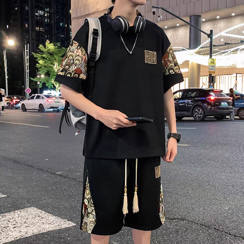 CODไซส์ใหญ่ชุดสูทผู้ชาย เสื้อ+กางเกง ชุดSet2ชิ้น นุ่มลื่น ใส่สบาย ไม่ร้อน ไม่อึดอัด 3 สีใหม่ให้ เหมาะกับฤดูร้อน รูปที่ 5
