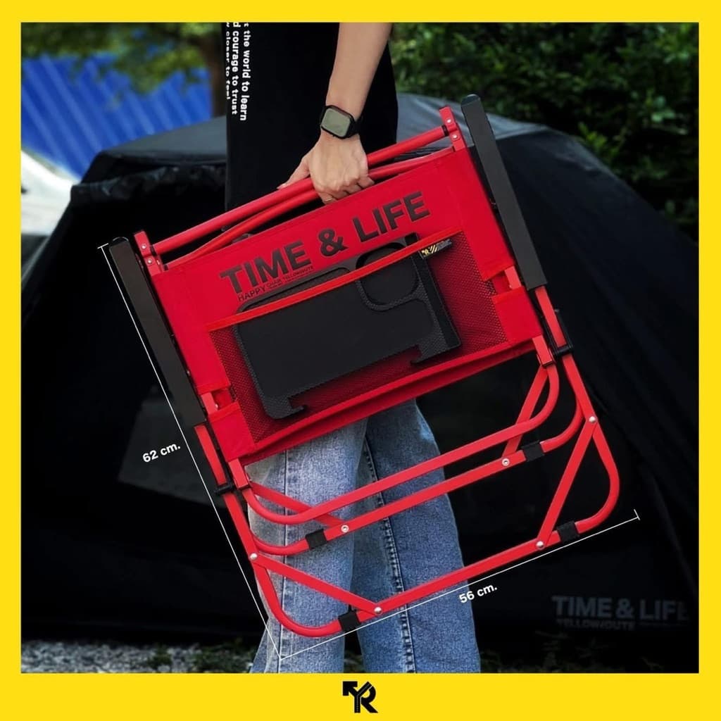 YELLOW ROUTE : เก้าอี้ HAPPY CHAIR สีเหลือง,แดง,ดำ,น้ำตาล,เขียว แถมฟรี ถาดวางแก้ว รูปที่ 5