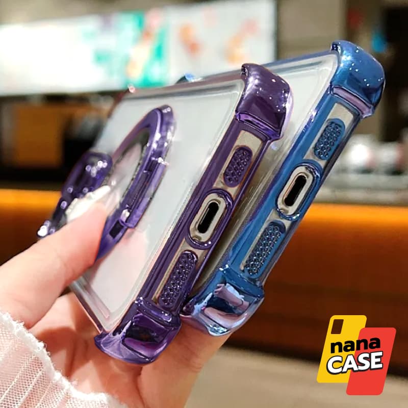 Case เคสมือถือรุ่นVivo Y03 Y03T Y18 Y04 Y29s Y19s Y29 Y39 Y100 Y200 ใสขอบเงาเลนส์กันกล้อง ขาตั้งแม่เหล็ก รูปที่ 5