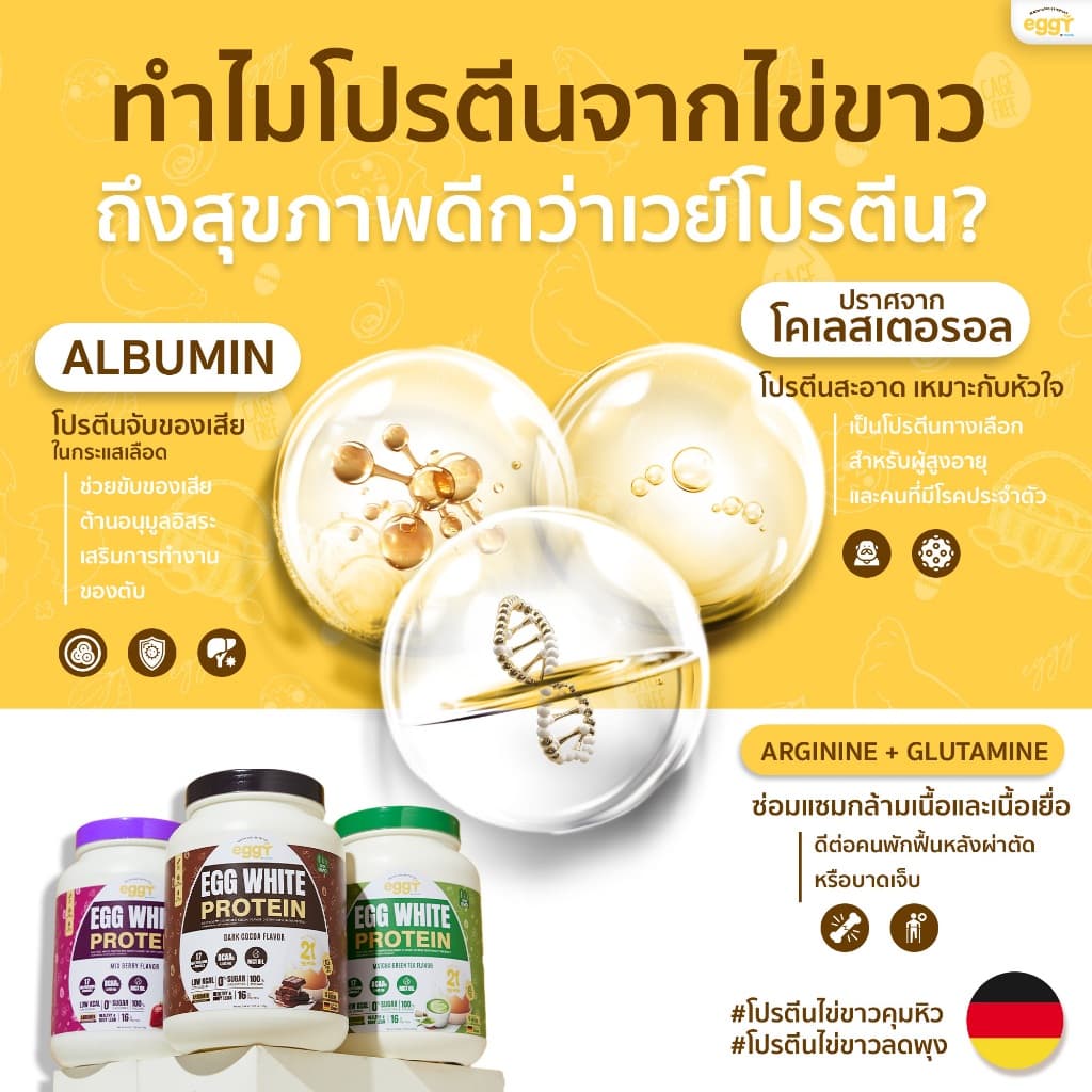 ของแท้ EGGY PROTEIN by MANA โปรตีนไข่ขาว สนยุกต์ ทานง่ายรสชาติดี ส่งตรงจากบริษัท รูปที่ 3