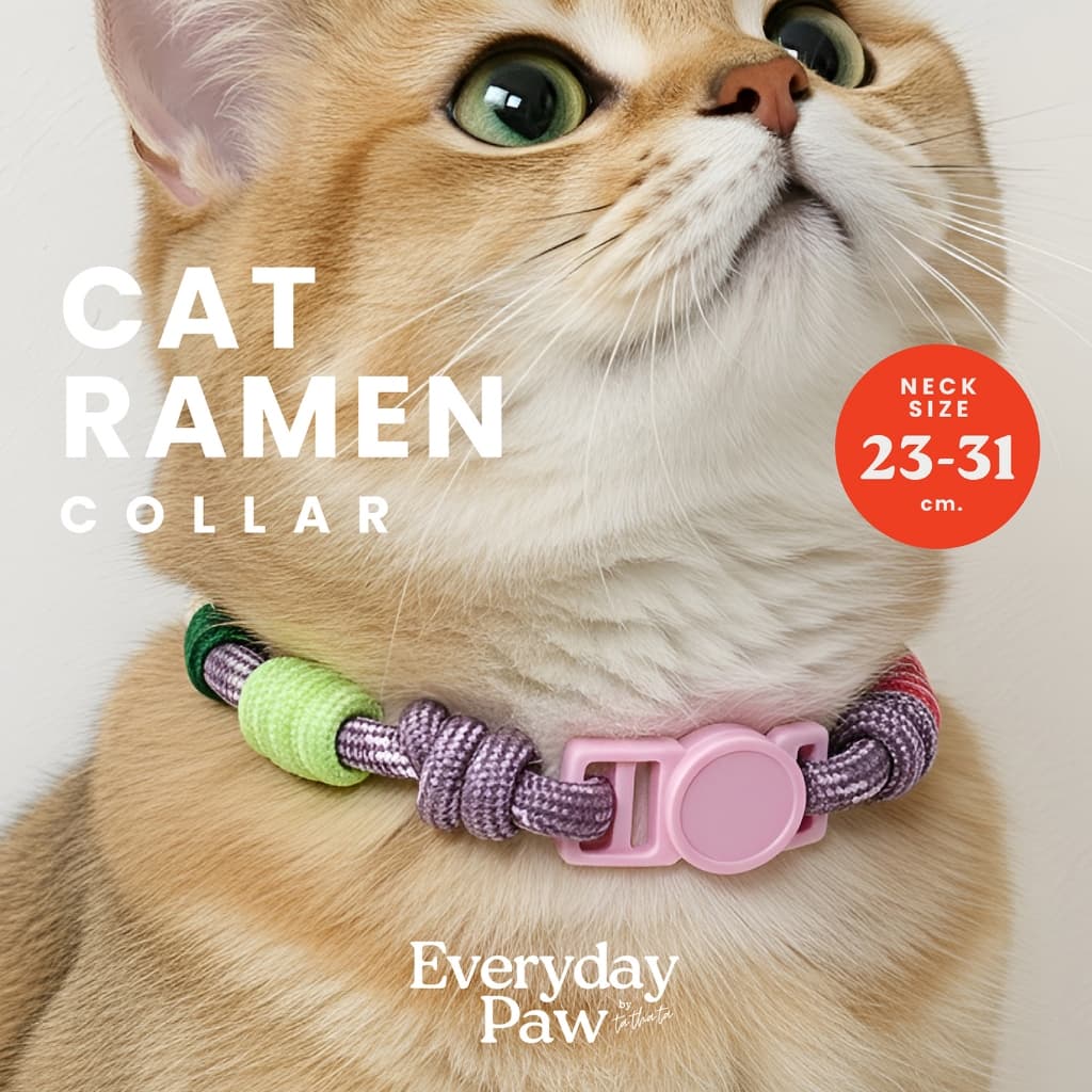 ปลอกคอแมวนิรภัย รุ่น Cat Ramen Collar แบรนด์​ Everyday Paws by TA.THA.TA รูปที่ 1