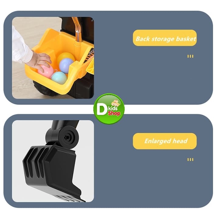 DKT-HM3 รถแบตเตอรี่เด็ก ทรงแมคโคร แมคโครไฟฟ้า แบคโฮ รถไฟฟ้าเท่มว๊ากกค่า บังคับที่ตักได้ด้วยระบบไฟฟ้า รูปที่ 9