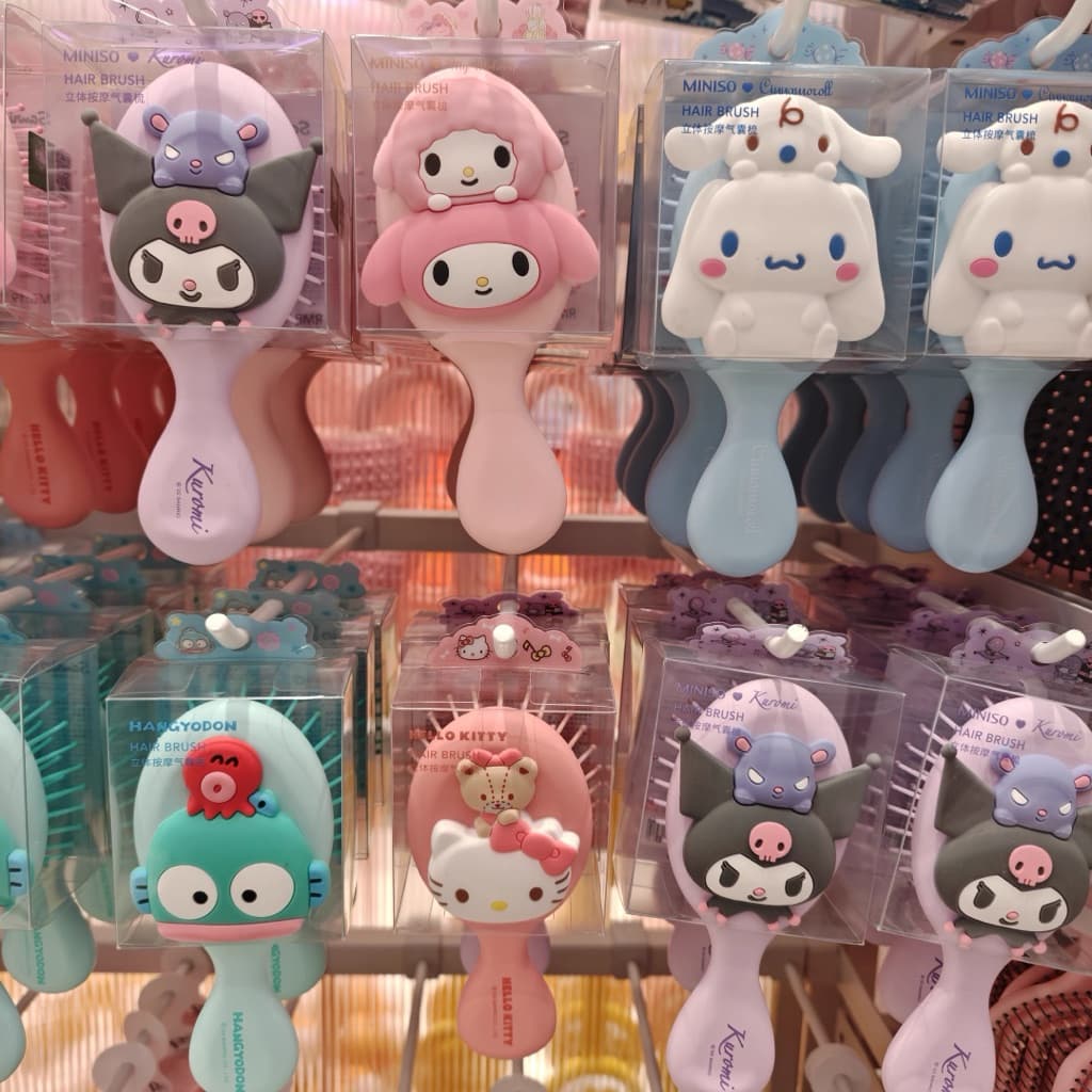 / แปรงผม หวีผม Sanrio x Miniso ลิขสิทธิ์แท้ My Melody Kuromi Cinnamon Roll รูปที่ 1