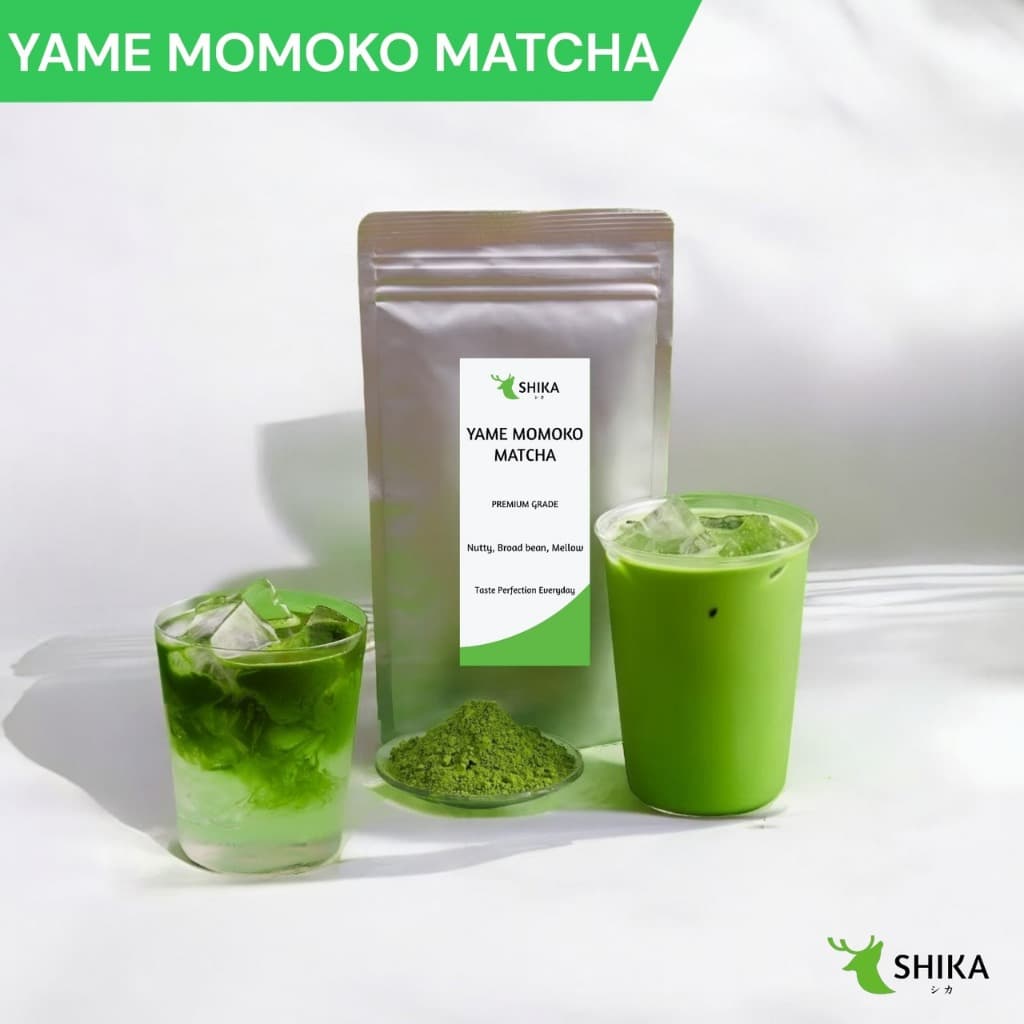 SHIKA MATCHA | YAME MOMOKO MATCHA ยาเมะ โมโมโกะ มัทฉะ เกรดพรีเมี่ยม ผงมัทฉะแท้ 100% รูปที่ 1