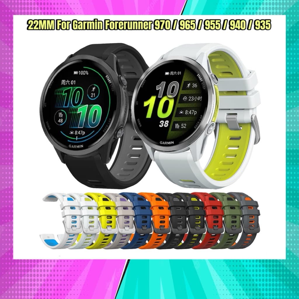 สาย Garmin Quick Fit 22 mm. ใช้สําหรับ Garmin รุ่น Forerunner 970/965/955/940/935 จัดส่งภายใน 24 hr. รูปที่ 1