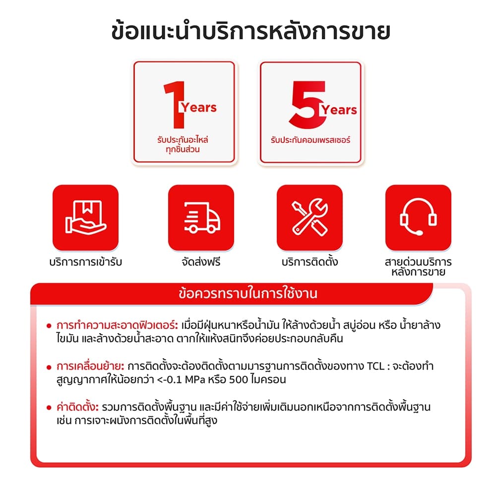 TCL แอร์ ขนาด 9,200 BTU ระบบ Inverter เครื่องปรับอากาศติดผนังรุ่น TAC-XALCH2 SaveIn AI Inverter รูปที่ 7