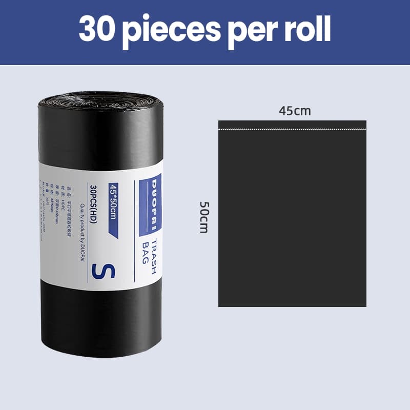 ถุงขยะ 45*50 100ใบหนา ถุงทำความสะอาด ถุงขยะดำ แบบม้วน รูปที่ 2