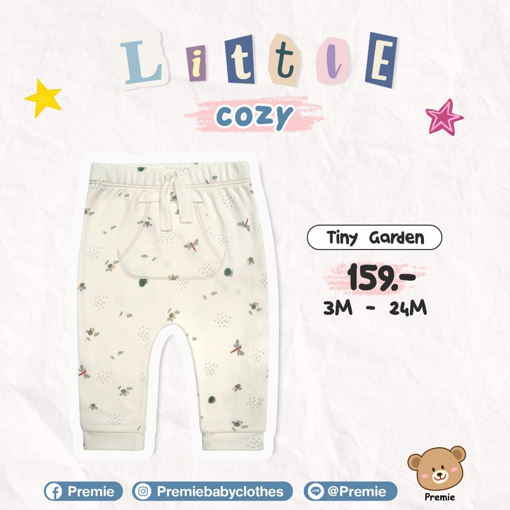 Little cozy กางเกงขายาวสำหรับเด็กเล็ก ลวดลายน่ารักใส่สบาย รูปที่ 4