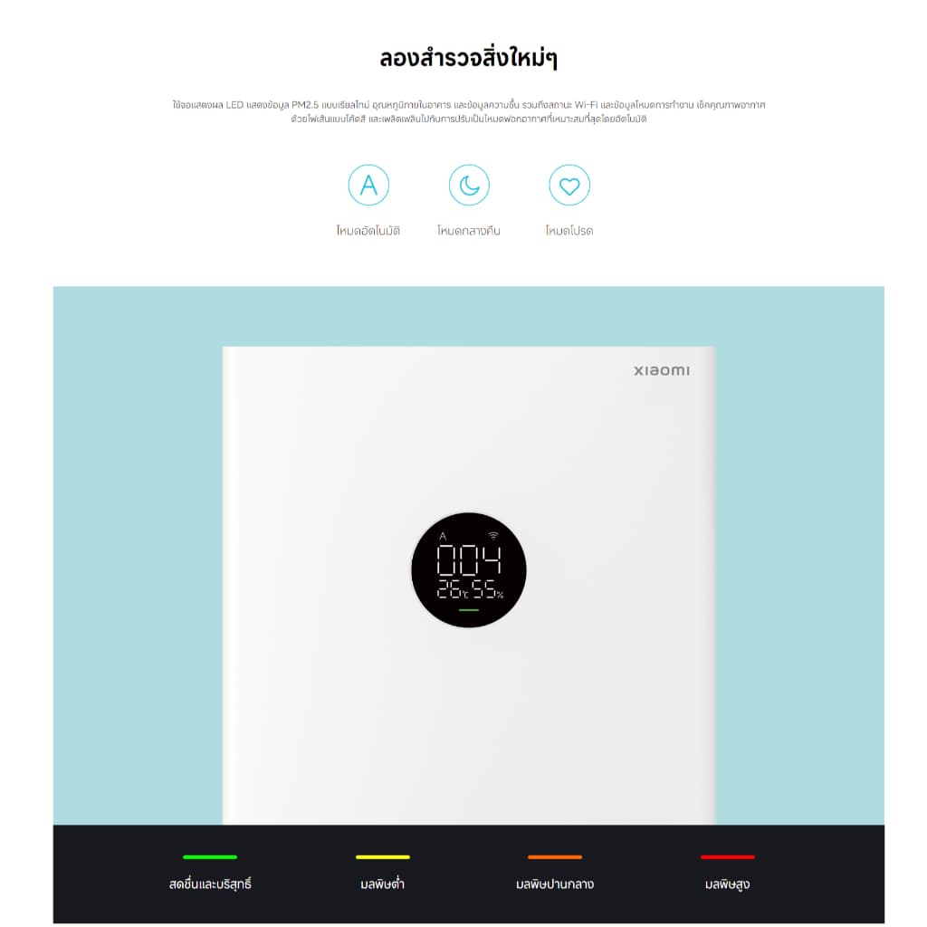 Xiaomi Smart Air Purifier 4 Lite/Max/6 ฟอกอากาศ I การกรองฝุ่นและละอองเกสร I ลดไวรัส H1N1 ในอากาศได้อย่างมีประสิทธิภาพ รูปที่ 8