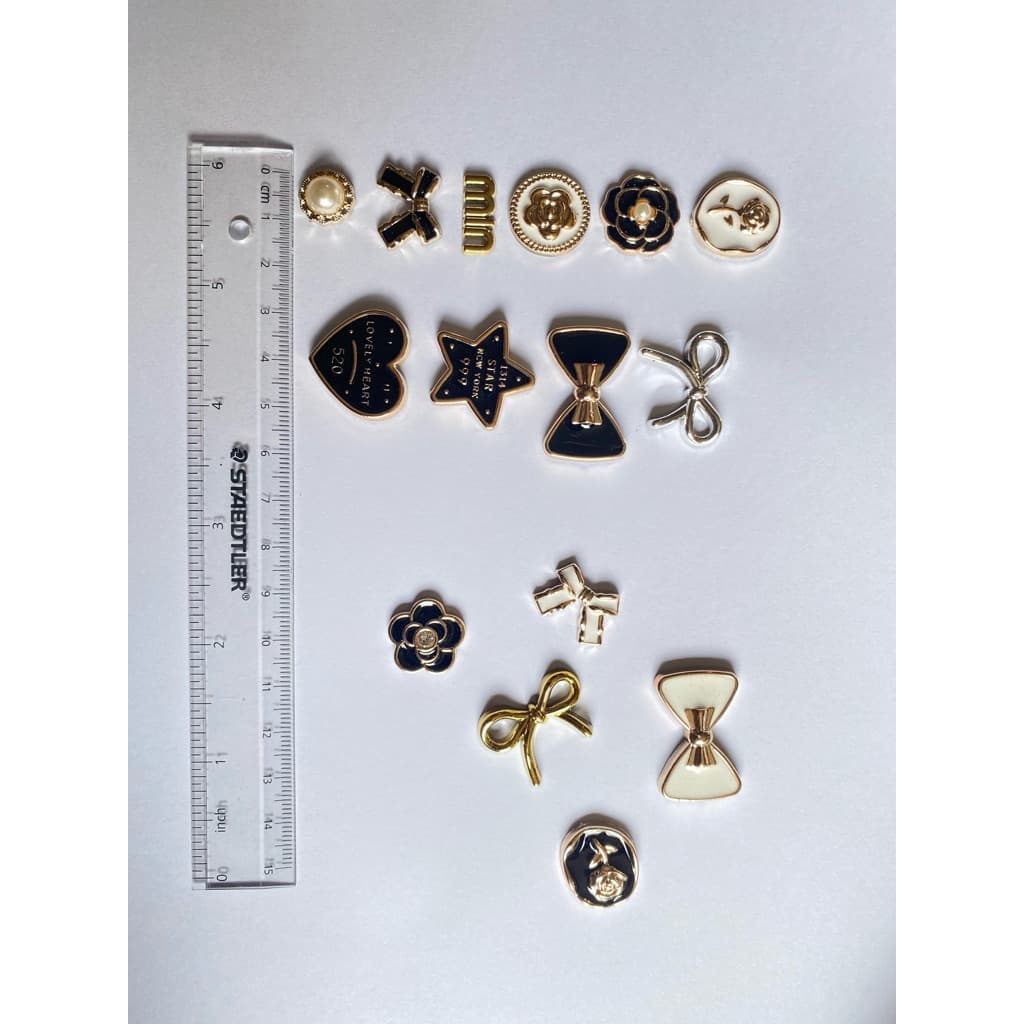 อะไหล่ตกแต่งกิ๊ฟ 1-2cm อะไหล่ติดกิ๊ฟช็อป diy คละแบบ คละลาย ตามภาพ รูปที่ 2