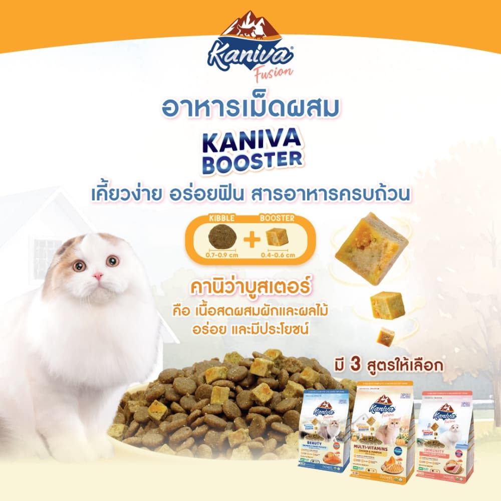 3สูตรใหม่! Kaniva Fusion อาหารแมว คานิว่า ฟิวชั่น อาหารเม็ดเกรดพรีเมี่ยม ผสมผสาน 3P Biotic ที่ดีต่อระบบลำไส้ รูปที่ 9