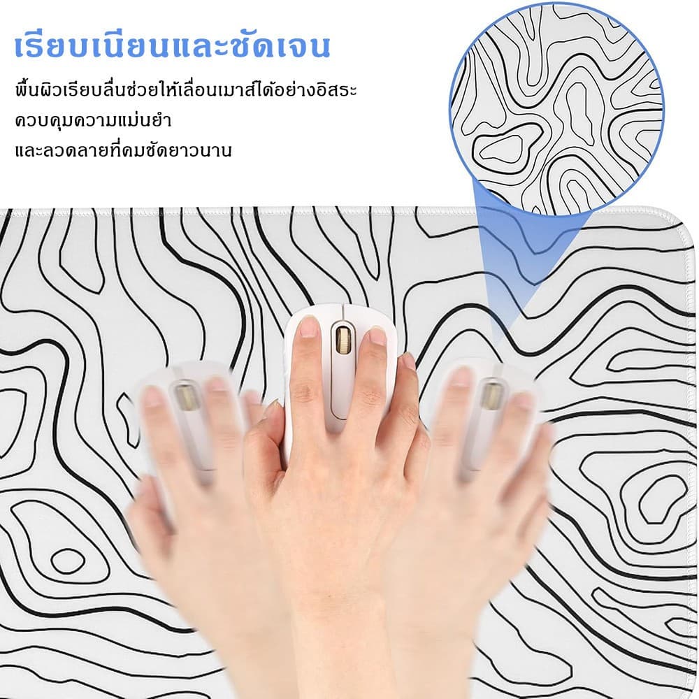 แผ่นรองเมาส์ขนาดใหญ่ ภูมิศาสตร์ เส้นแผนที่ภูมิประเทศ แผ่นรองเมาส์ ขอบเย็บ แผ่นรองโต๊ะ โต๊ะเล่นเกมเสื่อกันลื่นฐานยางล้างท รูปที่ 5