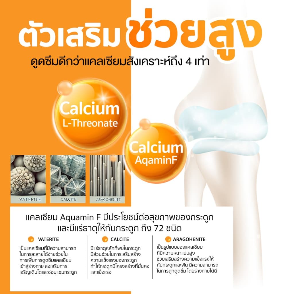อินโฟว์ไลฟ เจลลี่แคลโปร เพิ่มส่วนสูง เสริมมวลกล้ามเนื้อ แคลเซียมสูง โปรตีนสูง รสส้มยูสุ สำหรับเด็ก รูปที่ 8